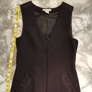 3/$25 HM Black Sheath Zip Dress w/ Lace Detail
